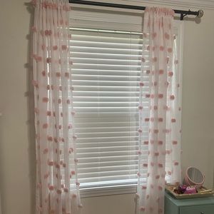 DKNY Pom Pom sheer curtains, 84”